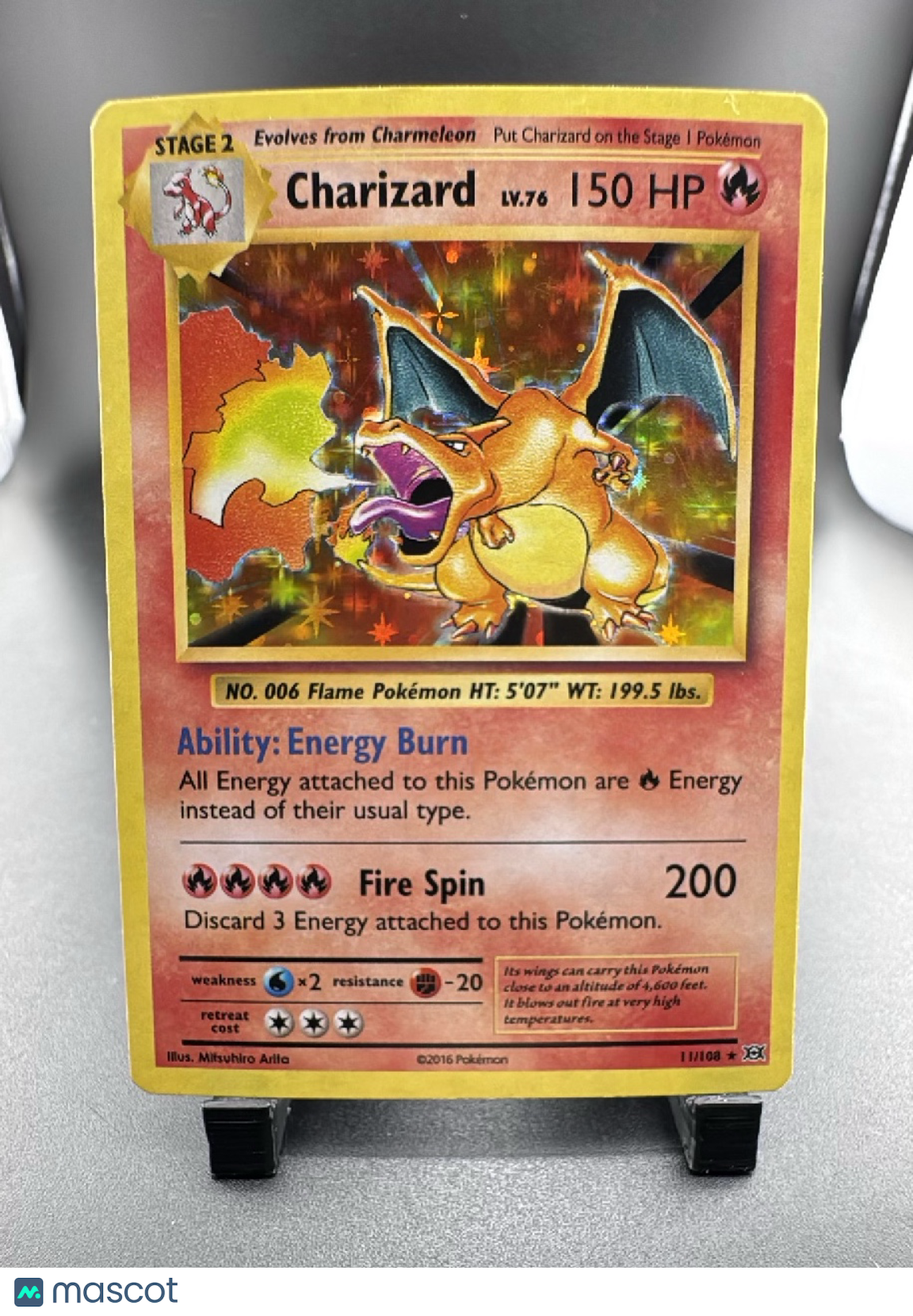 2016 Evolutions Charizard Holo Rare #11/108