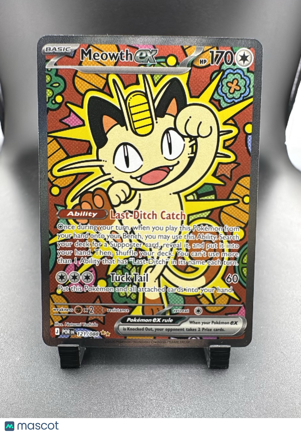 2026 Mega Evolution – Perfect Order Meowth EX Holo Secret Rare SAR #121/88