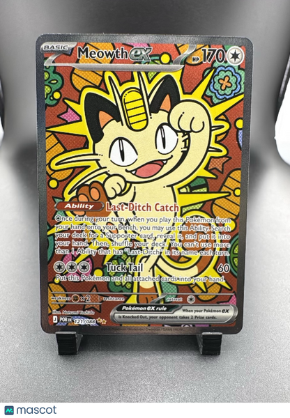 2026 Mega Evolution – Perfect Order Meowth EX Holo Secret Rare SAR #121/88