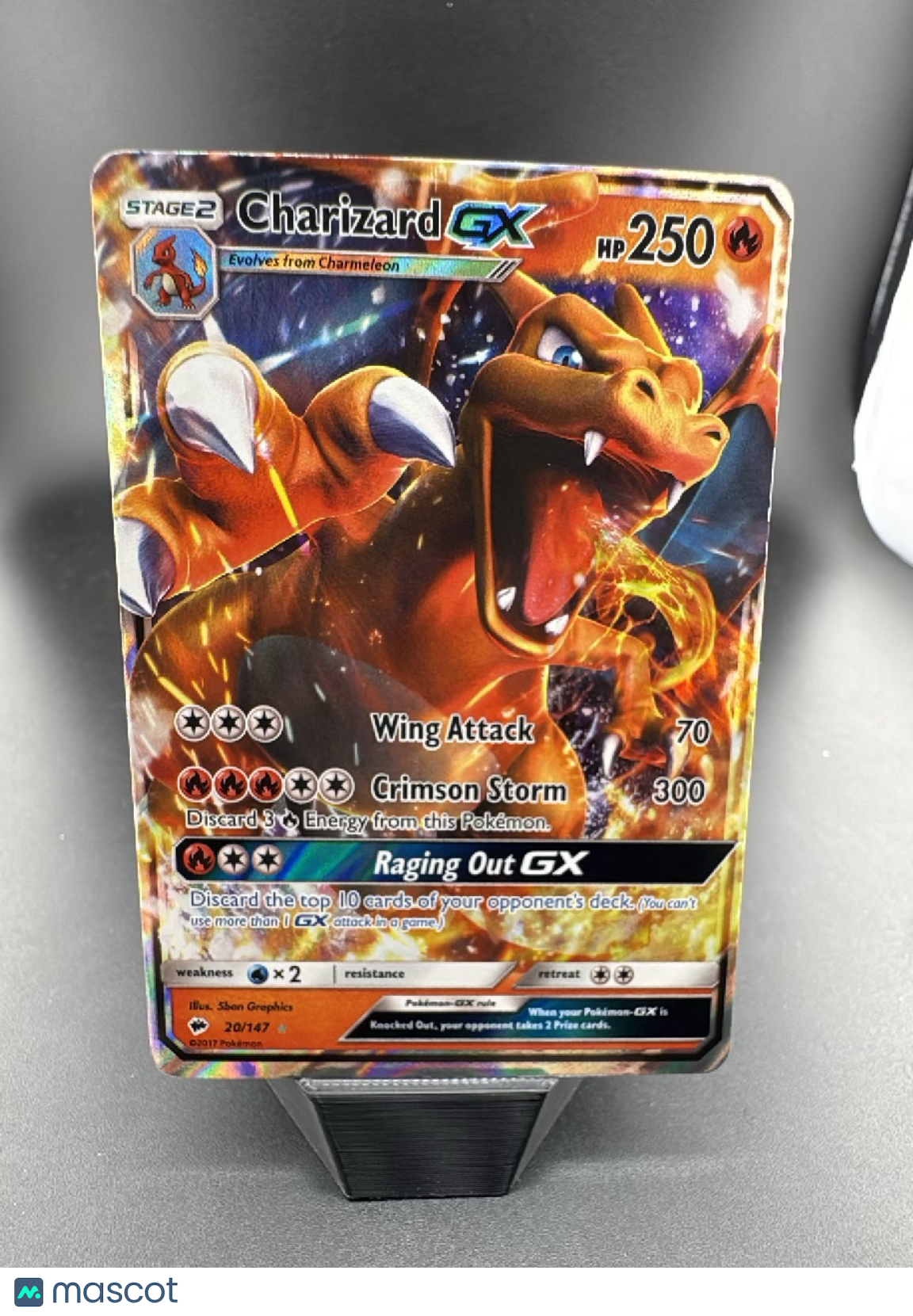 2017 Burning Shadows Charizard GX Holo Rare #20/147
