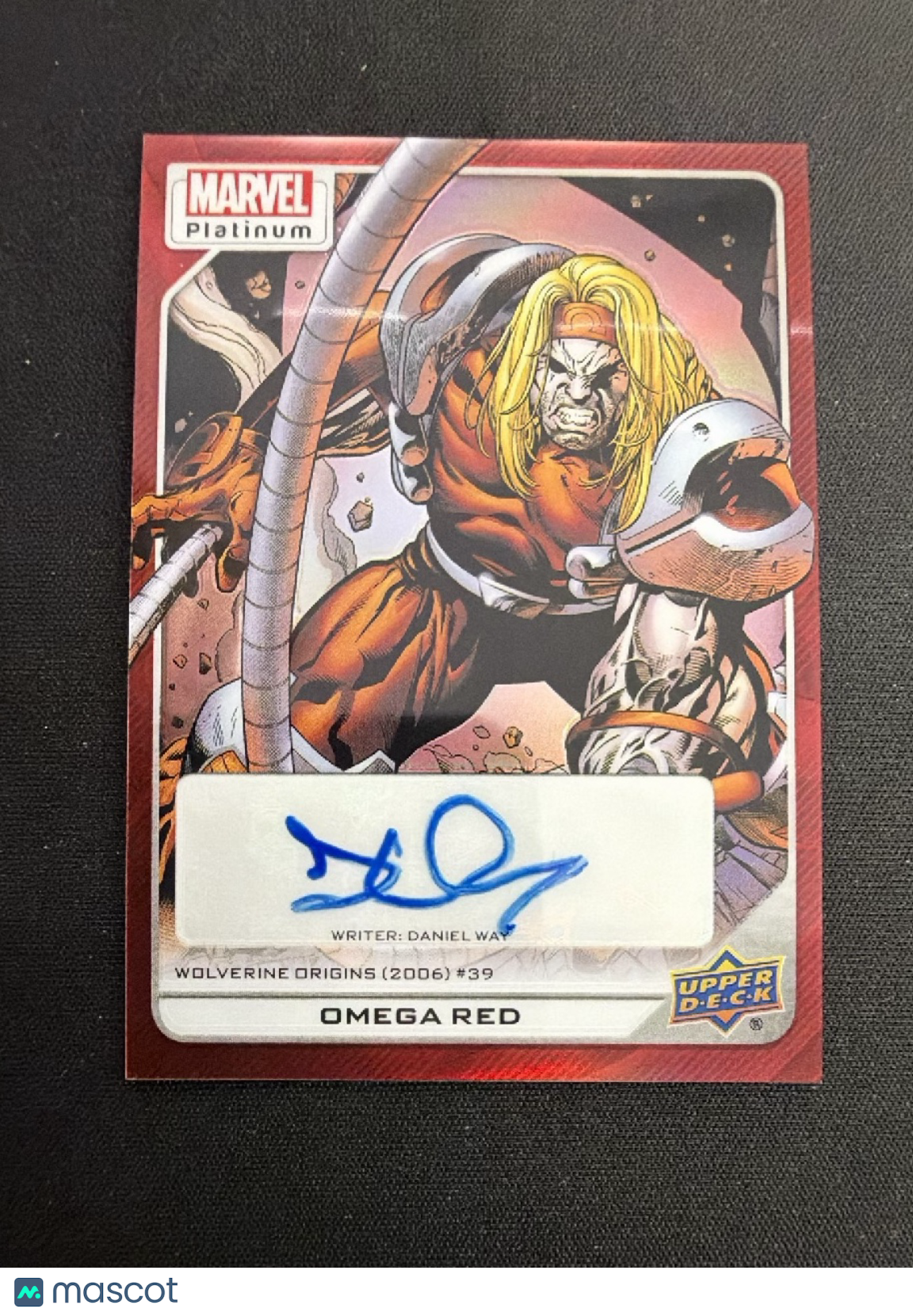 2022 Upper Deck Marvel Omega Red Platinum Daniel Way Auto #200