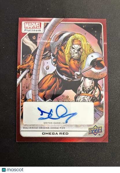 2022 Upper Deck Marvel Omega Red Platinum Daniel Way Auto #200