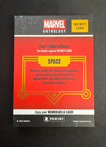 2025 Panini Marvel Anthology Infinity Space Stone Memorabilia Card