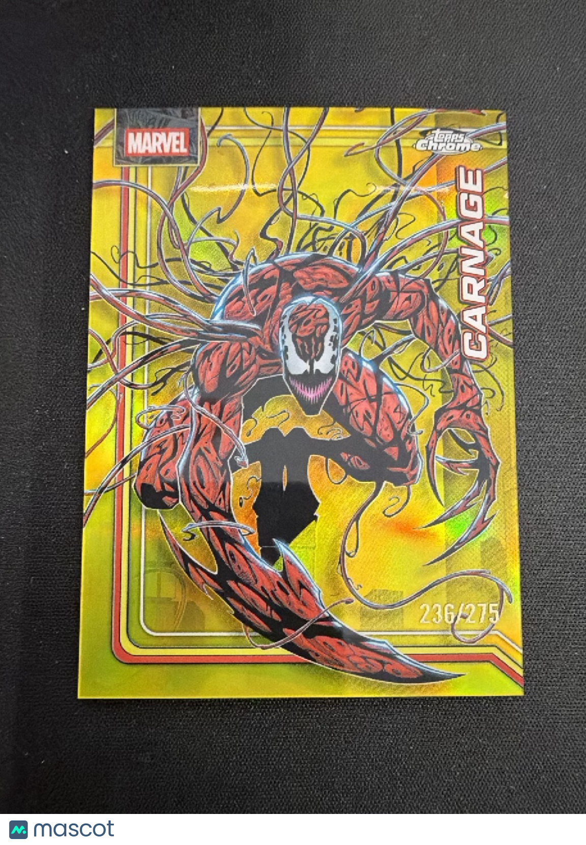 2026 Topps Chrome Marvel Carnage Yellow Refractor 236/275 #022