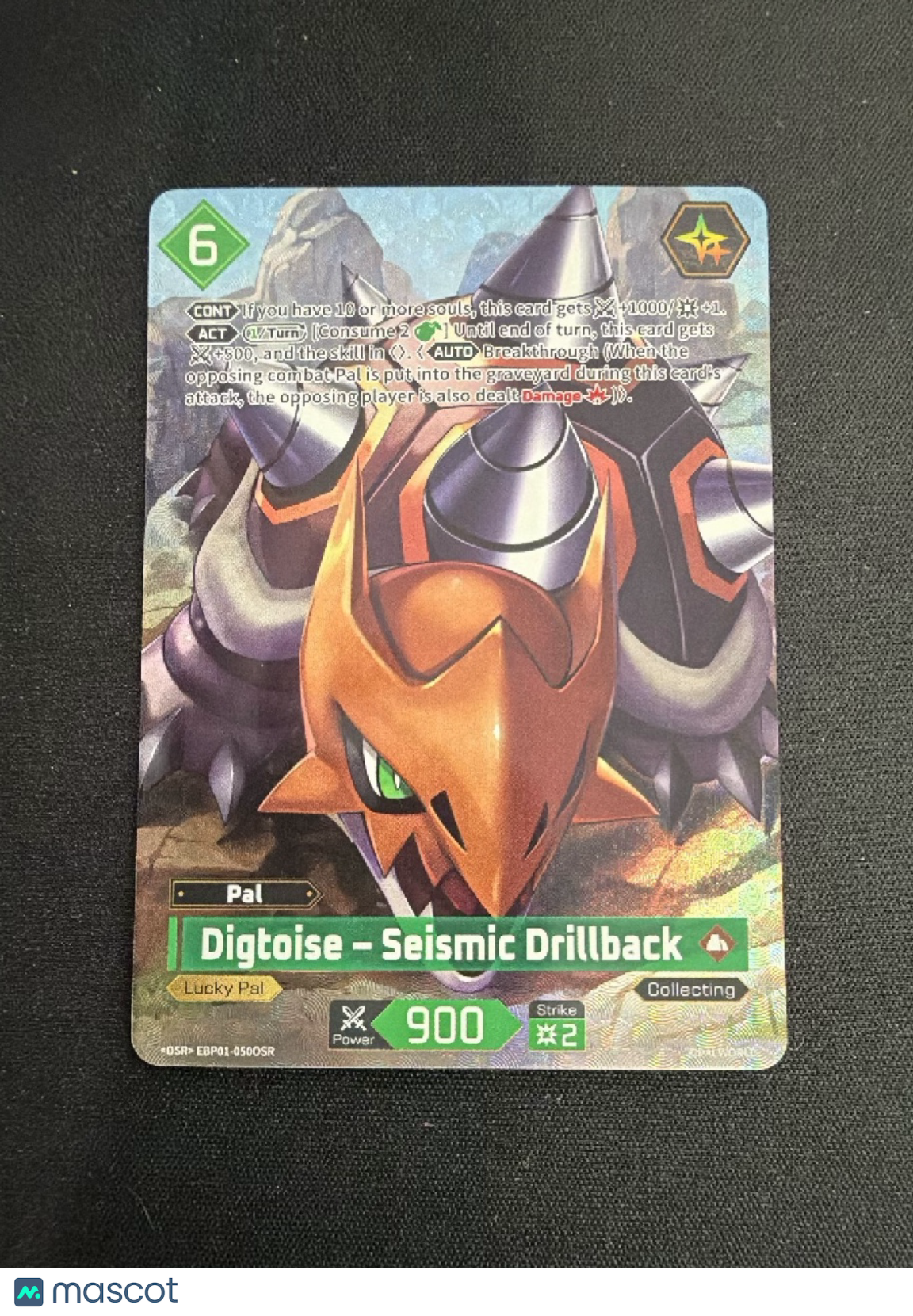 Palworld Official Card Game Digtoise - Seismic Drillback Holo
