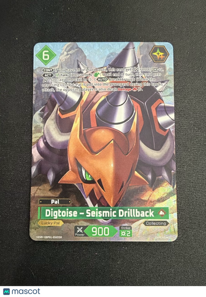 Palworld Official Card Game Digtoise - Seismic Drillback Holo