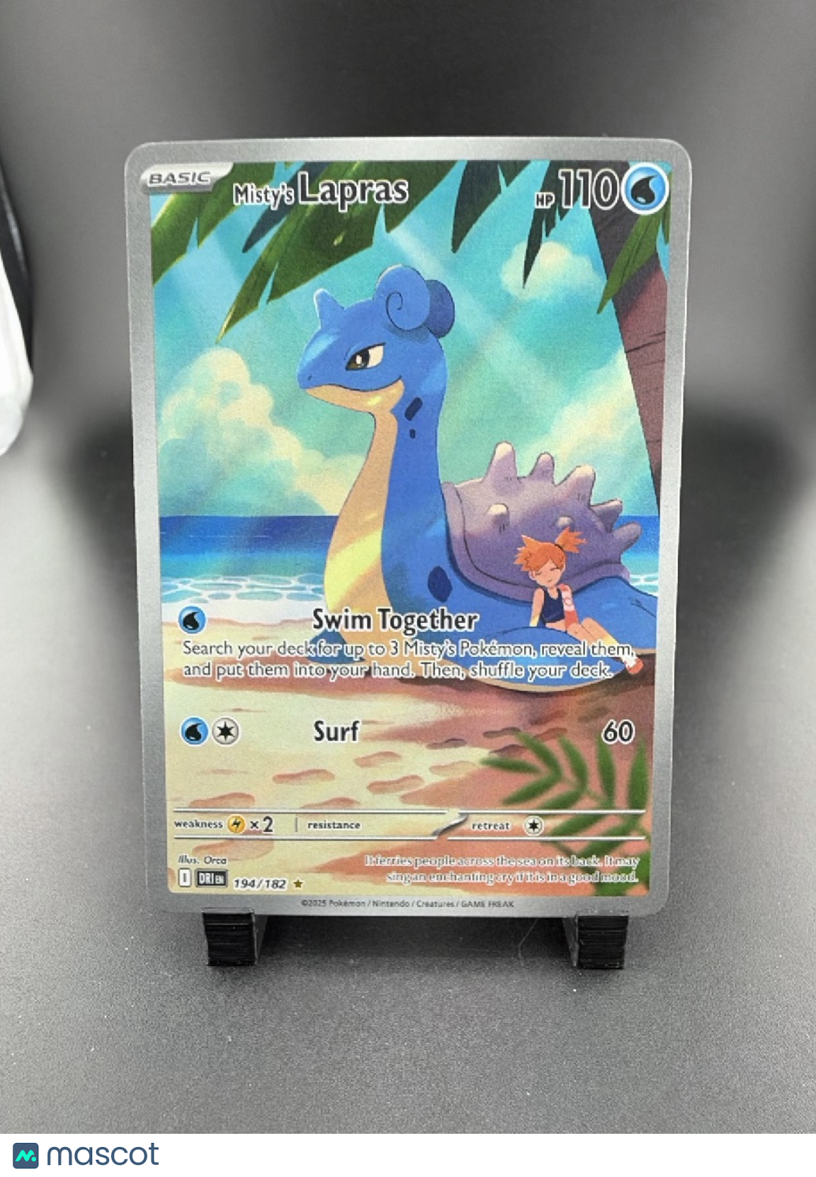 2025 Destined Rivals Misty's Lapras Holo Secret Rare #194/182