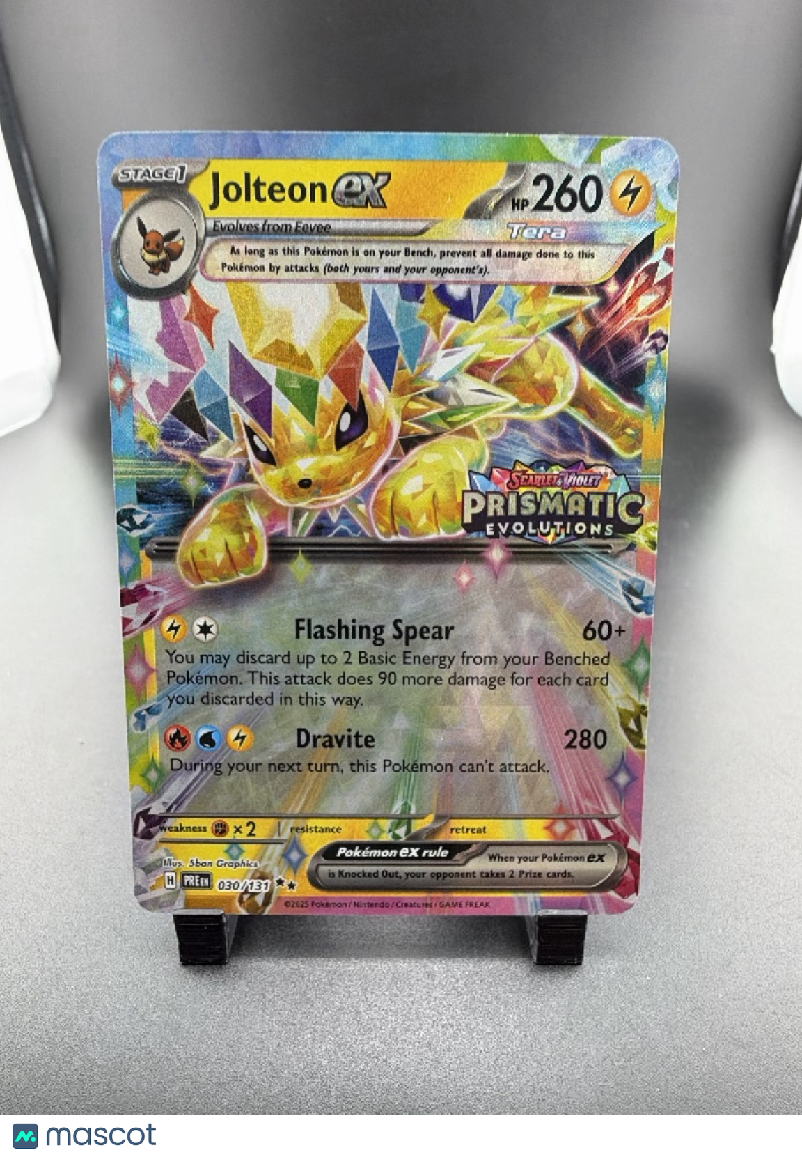 2025 Prismatic Evolutions Jolteon EX Holo Double Rare RR #30/131