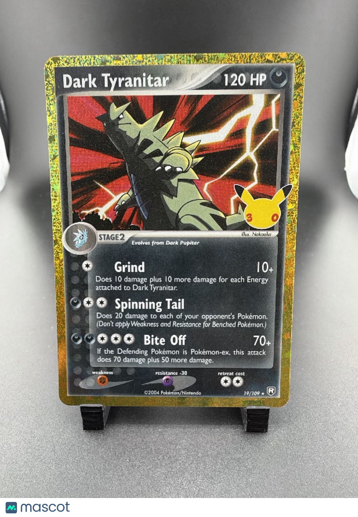 2021 Celebrations Dark Tyranitar Holo Rare #19/109