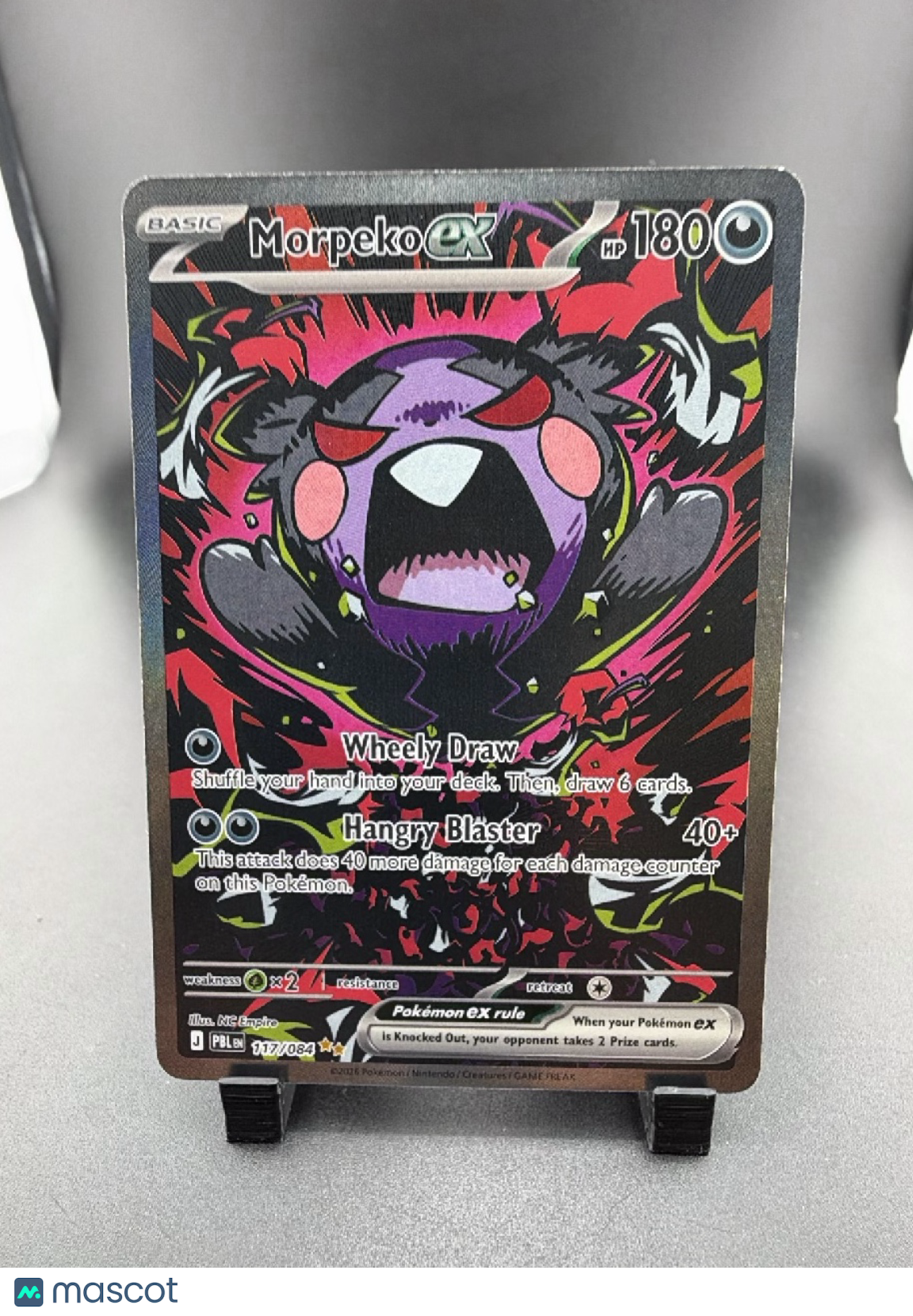 2026 Pitch Black Morpeko EX Holo Secret Rare SAR #117/84