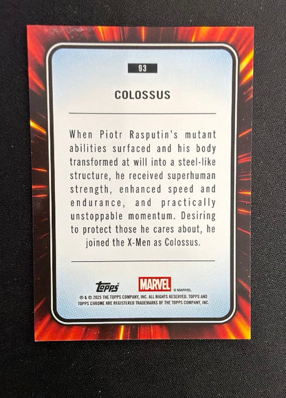 2025 Topps Chrome Marvel Colossus Red and Blue Spider Webs /62 #93