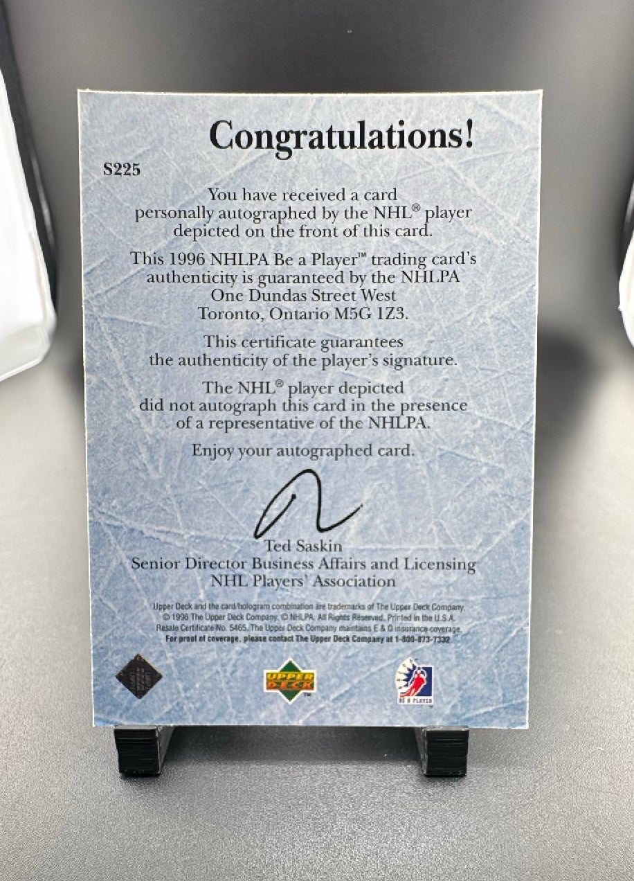 1998 Upper Deck Be A Player Marty McSorley #S225 Autographs