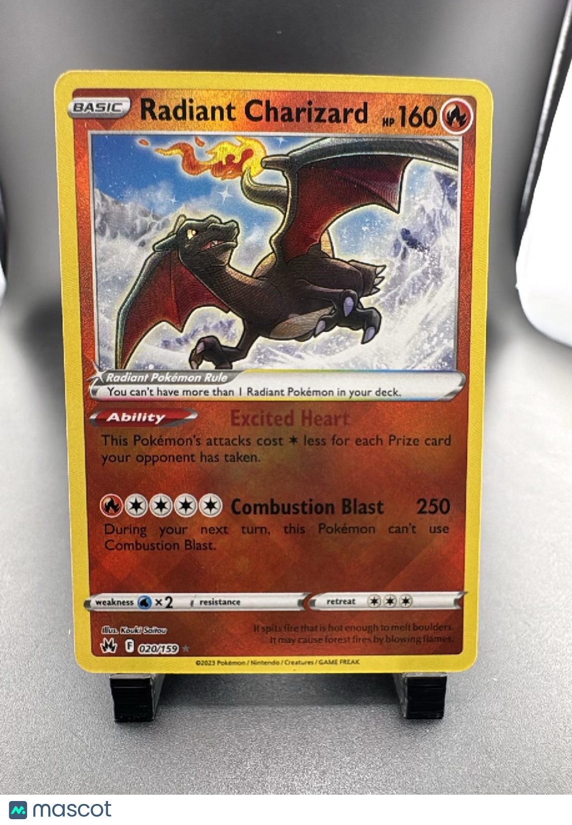 2023 Crown Zenith Radiant Charizard Holo Rare #20/159