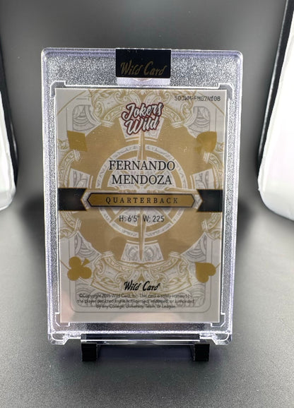 2025 Wild Card Jokers Wild Fernando Mendoza #50JWM-FM07Nf08 1/1