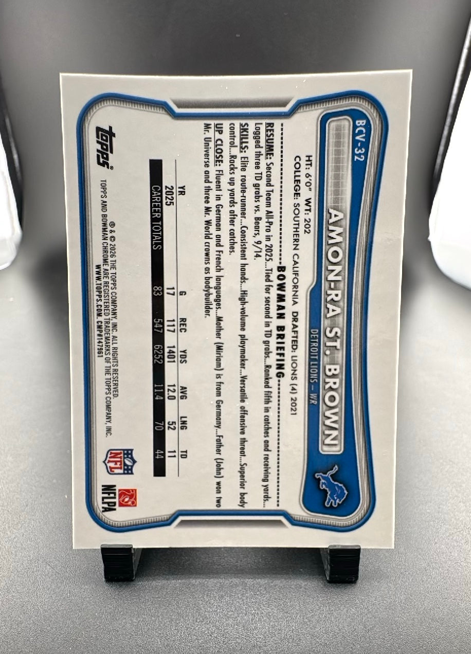 2025 Bowman Chrome Amon-Ra St. Brown #BCV-32 Yellow 121/275