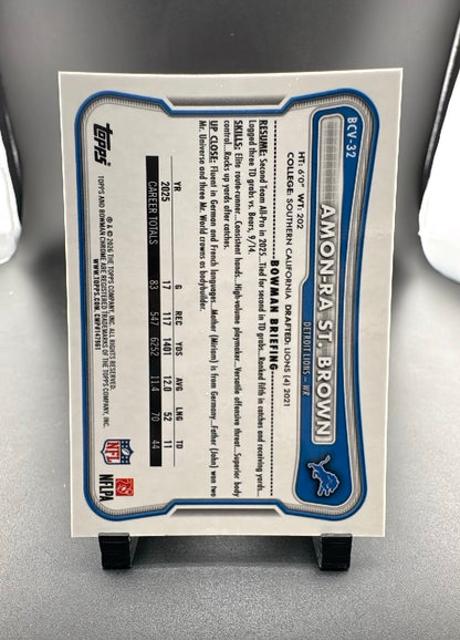 2025 Bowman Chrome Amon-Ra St. Brown #BCV-32 Yellow 121/275