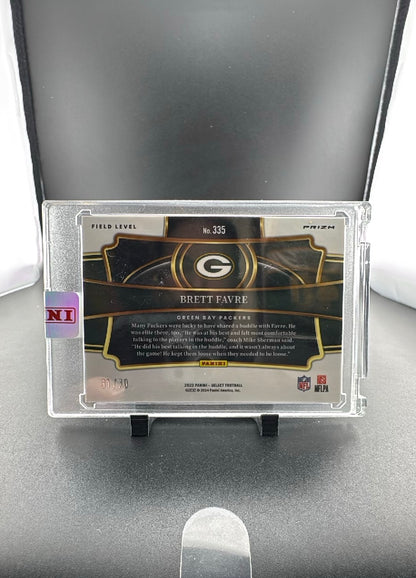2023 Panini Select Football Brett Favre #335 Green Snakeskin Prizm /70