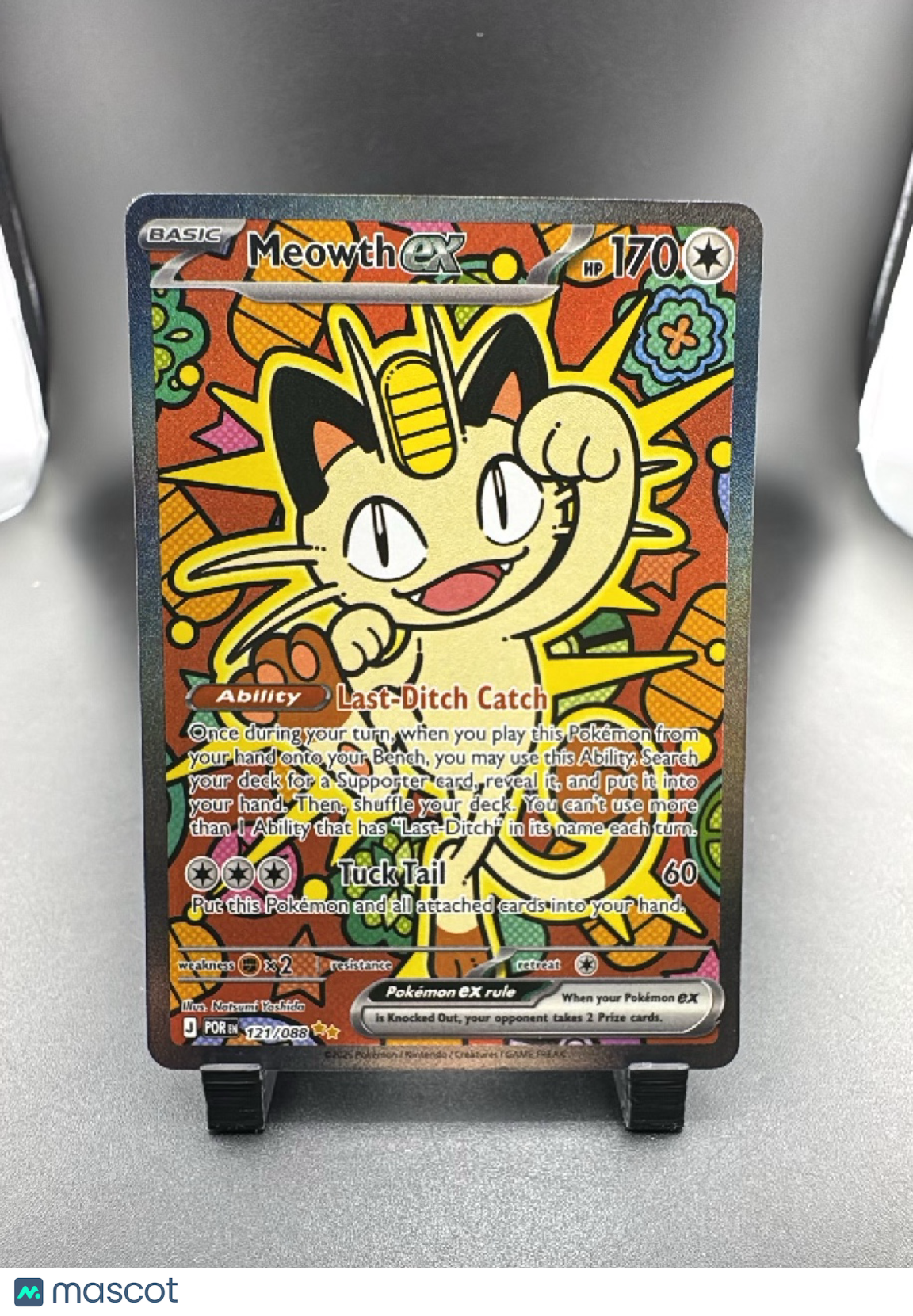 2026 Mega Evolution – Perfect Order Meowth EX Holo Secret Rare FA SAR #121/88