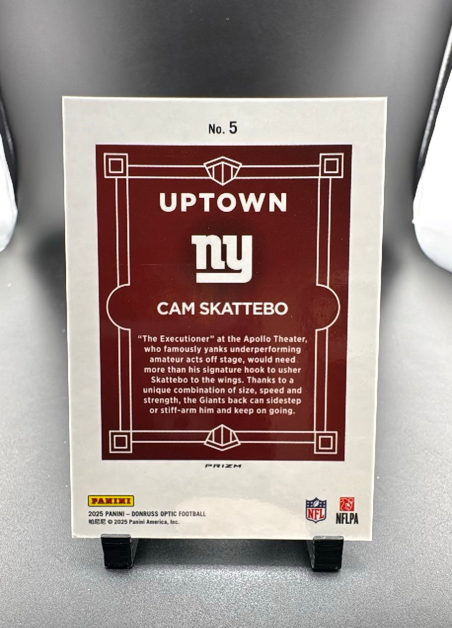 2025 Panini Donruss Optic Football Cam Skattebo #5 RC