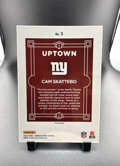 2025 Panini Donruss Optic Football Cam Skattebo #5 RC