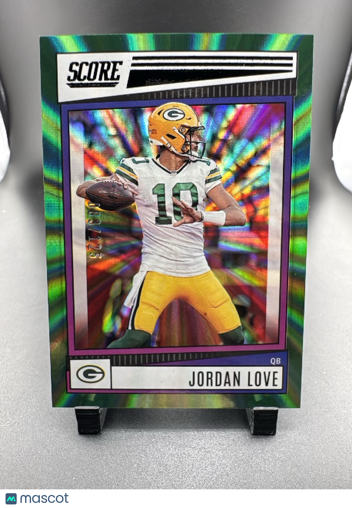 2022 Panini Score Football Jordan Love #98 Green /125