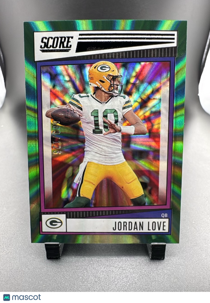 2022 Panini Score Football Jordan Love #98 Green /125