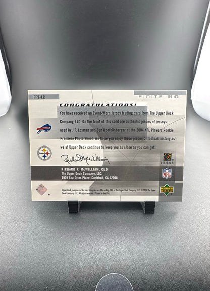 2004 UD Finite HG Finite Fabrics Ben Roethlisberger J.P. Losman #FF2-LR Mem