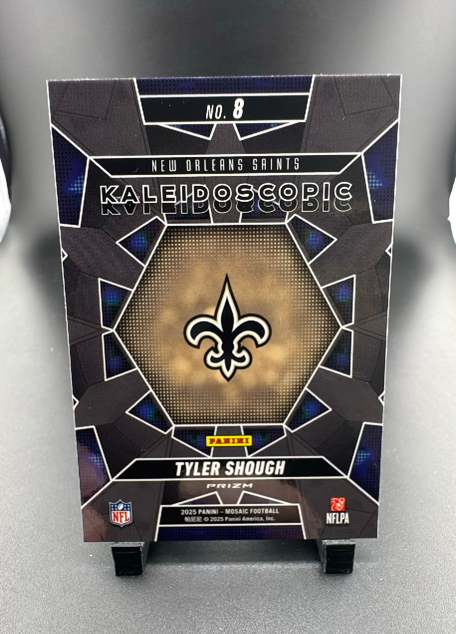2025 Panini Mosaic Tyler Shough #8 RC Kaleidoscopic Case Hit Saints
