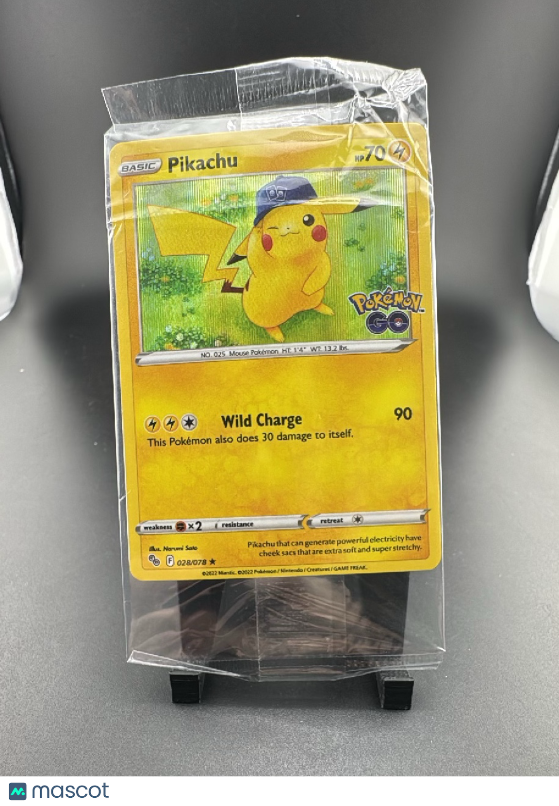 2022 GO Pikachu Holo Rare #28/78