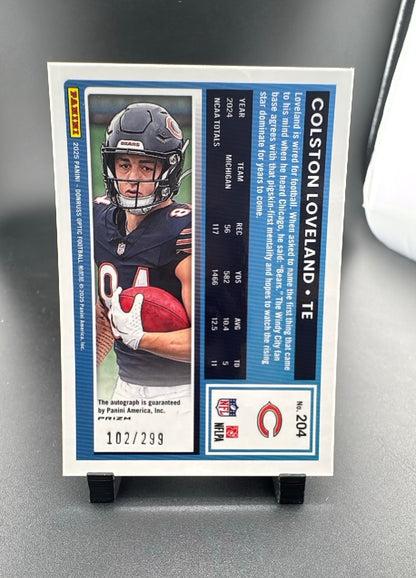 2025 Panini Donruss Optic Colston Loveland #204 Blue /299