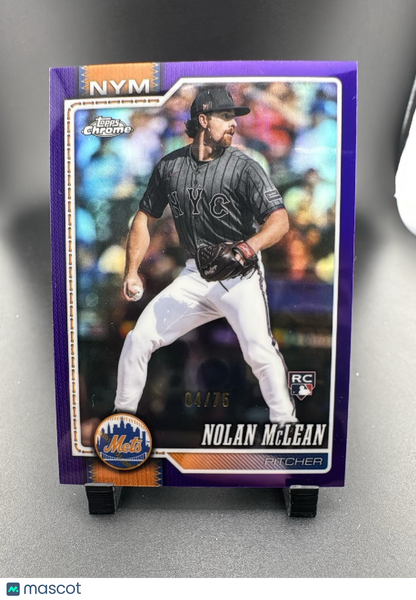 2026 Topps Chrome Nolan McLean #236 Purple /75 RC