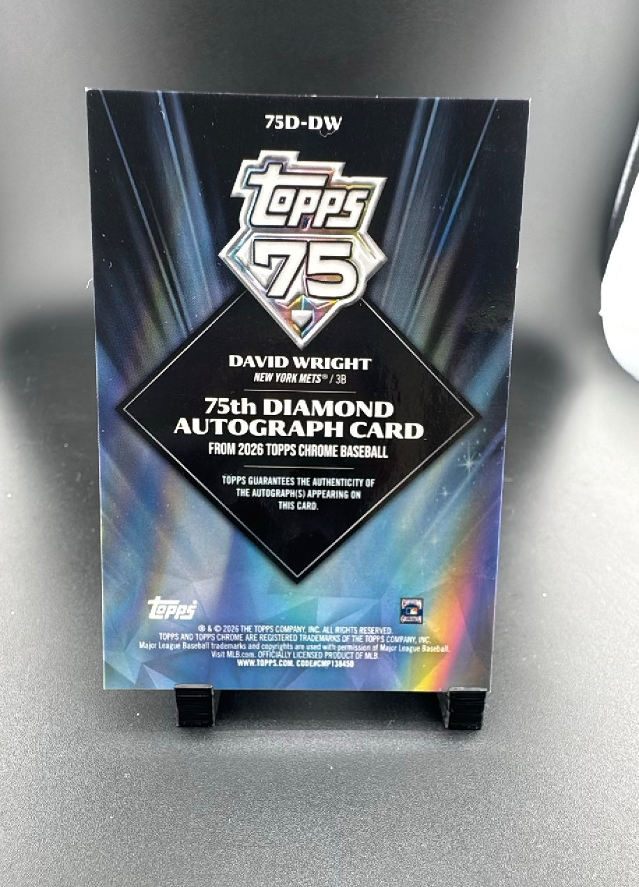 2026 Topps Chrome David Wright #75D-DW Green Refractor /99