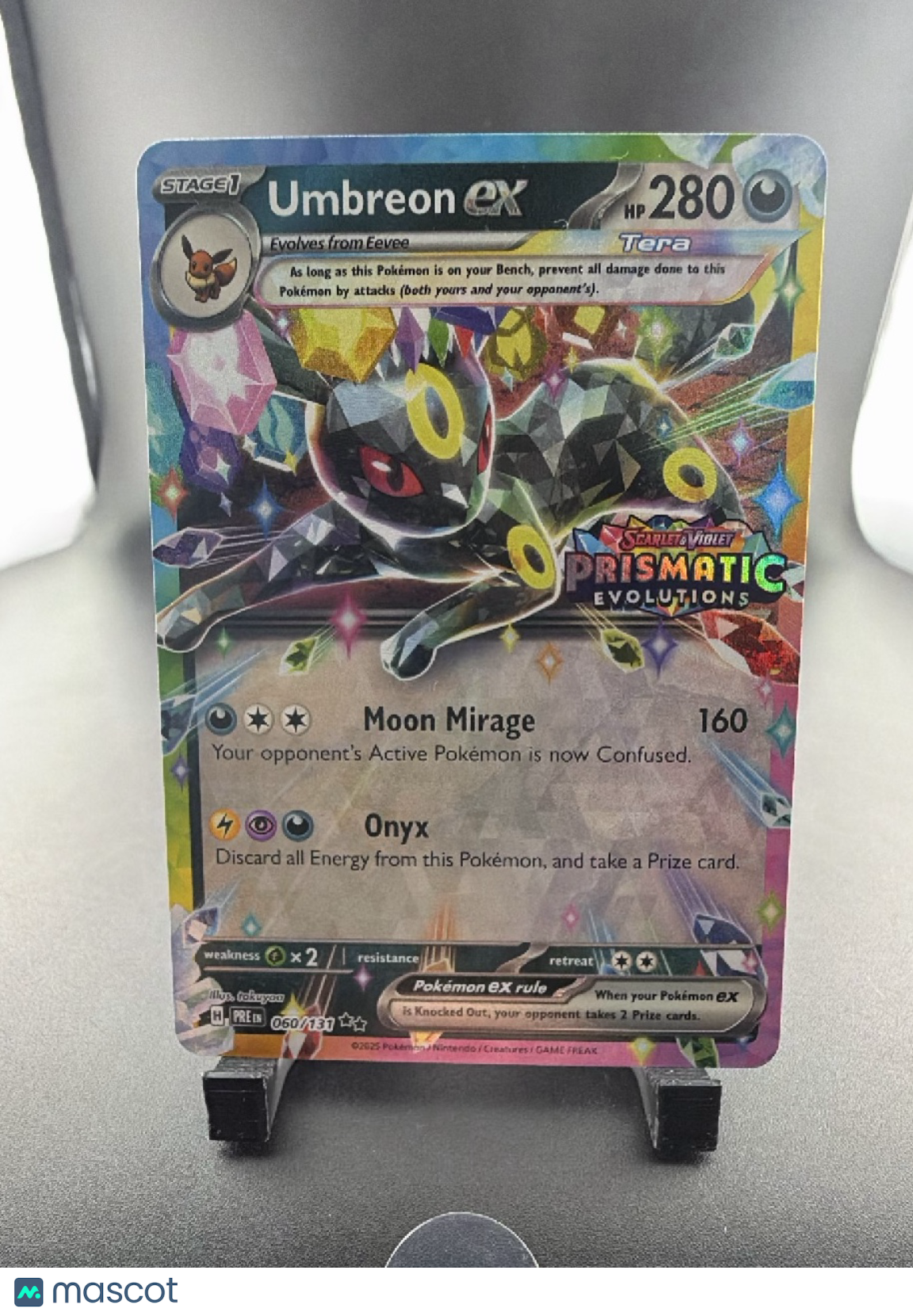 2025 Prismatic Evolutions Umbreon EX Holo Double Rare RR #60/131