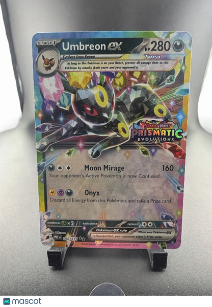 2025 Prismatic Evolutions Umbreon EX Holo Double Rare RR #60/131