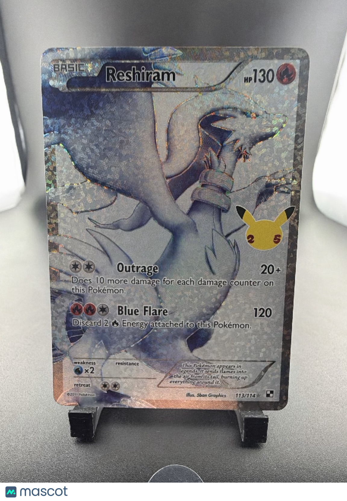 2021 Celebrations Reshiram Holo Rare FA #113/114
