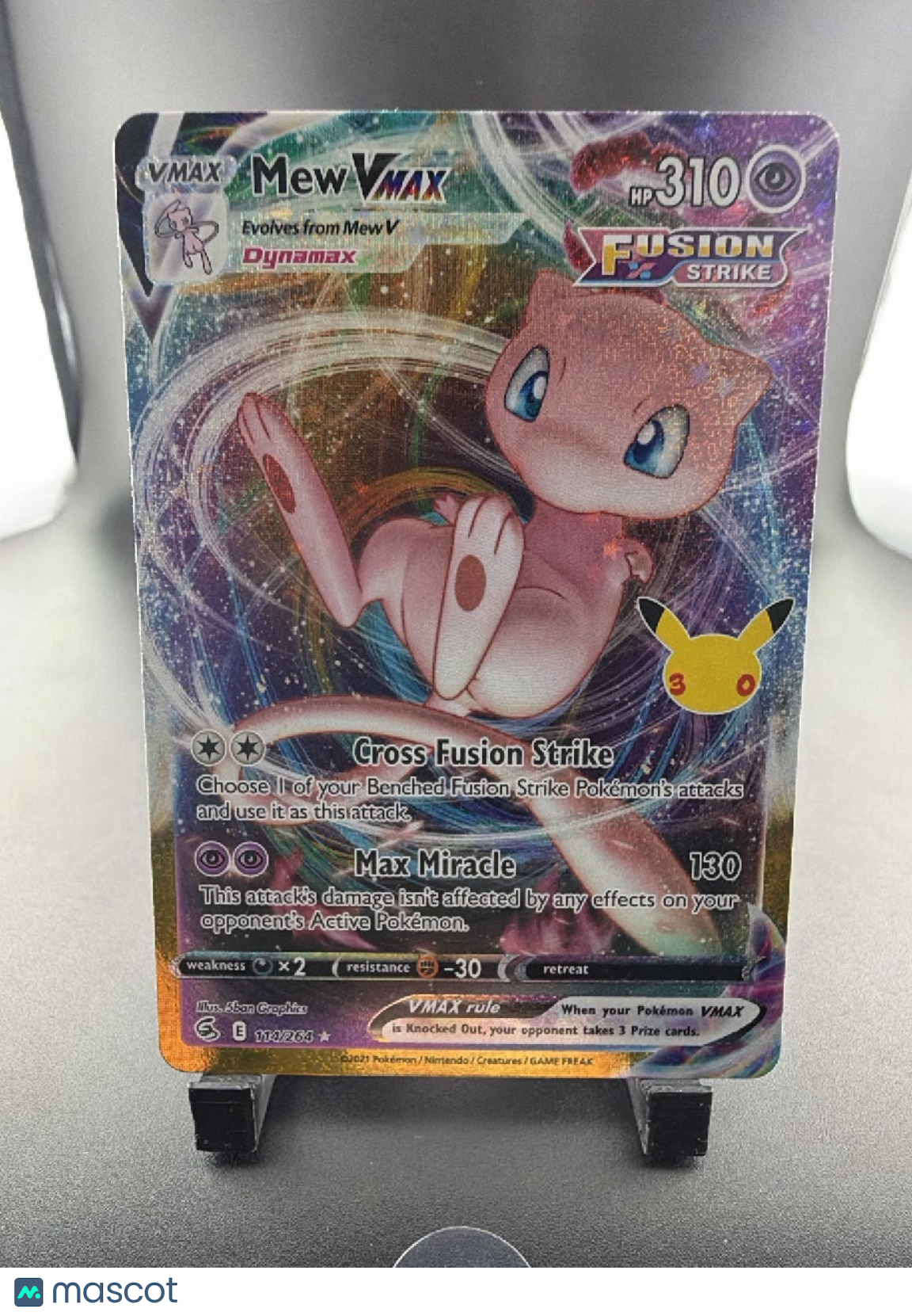 2022 Fusion Strike Mew VMAX Holo Rare RRR #114/264