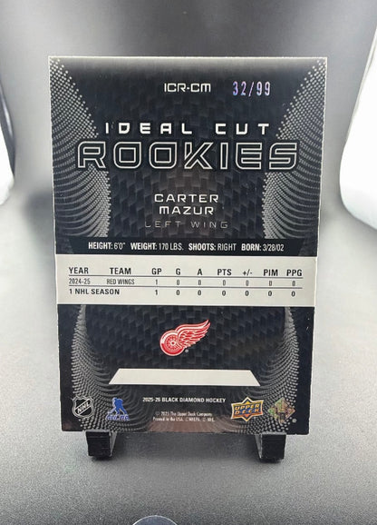 2025 Upper Deck Black Diamond Carter Mazur #ICR-CM /99