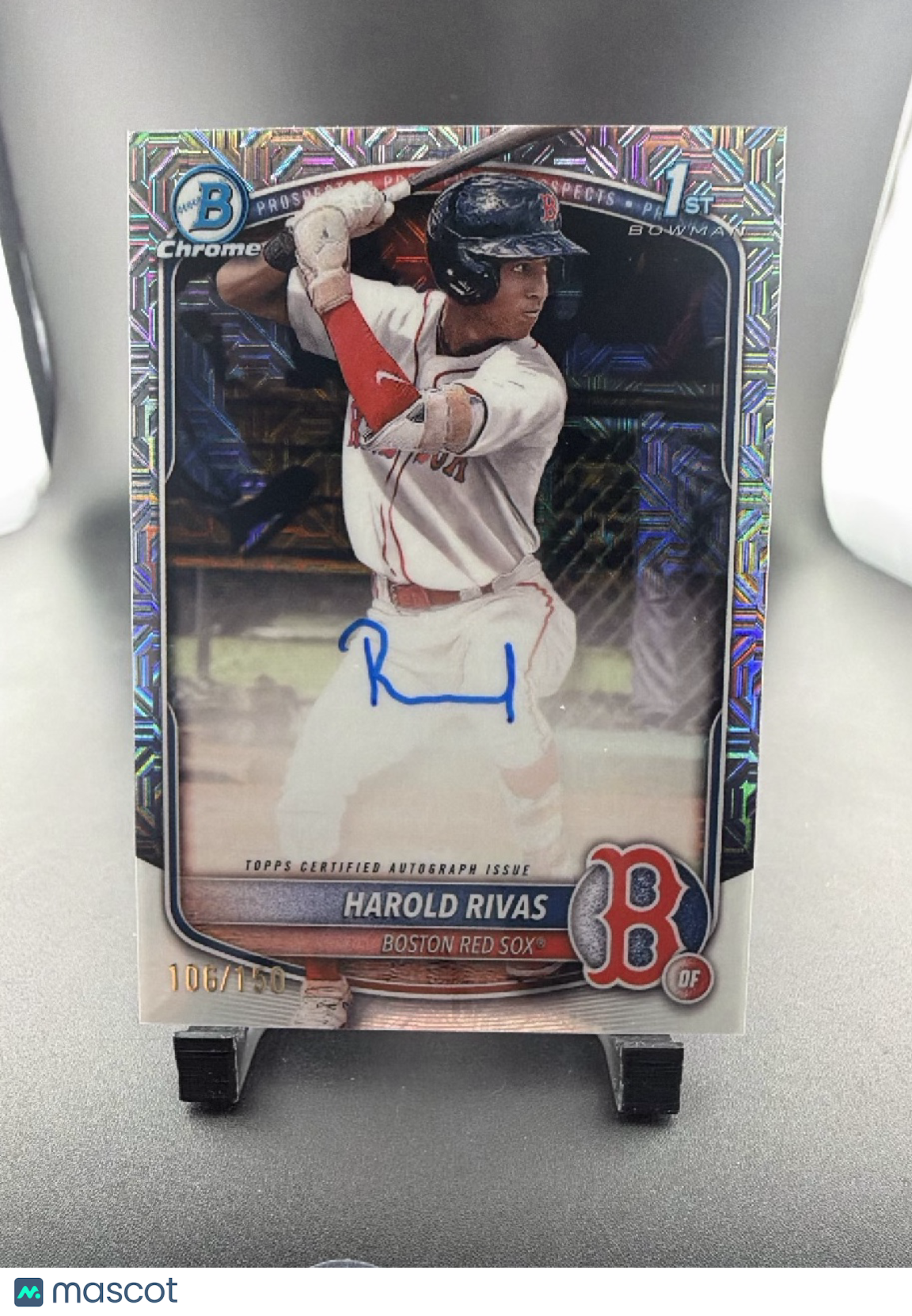 2025 Topps Bowman Chrome Harold Rivas #CPA-HR Mojo Refractor /150