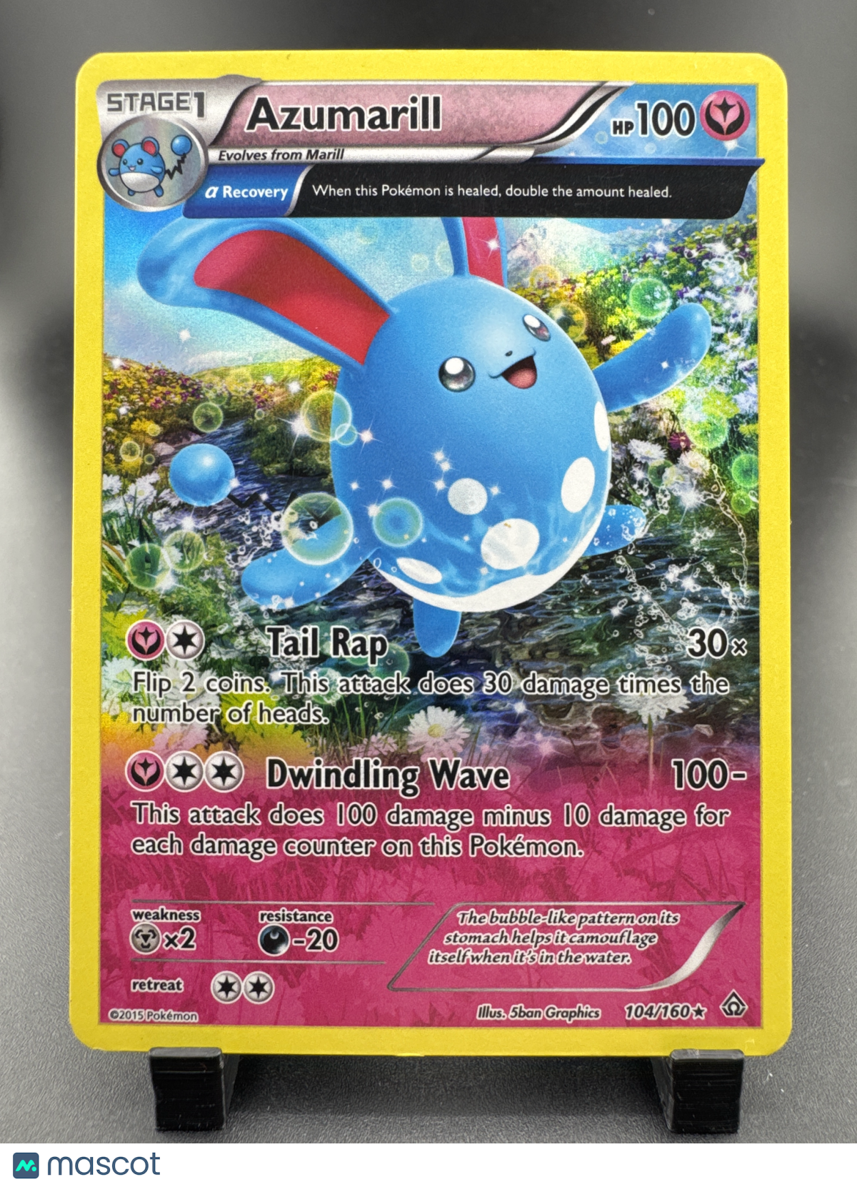 2015 Primal Clash Azumarill Holo Rare #104/160