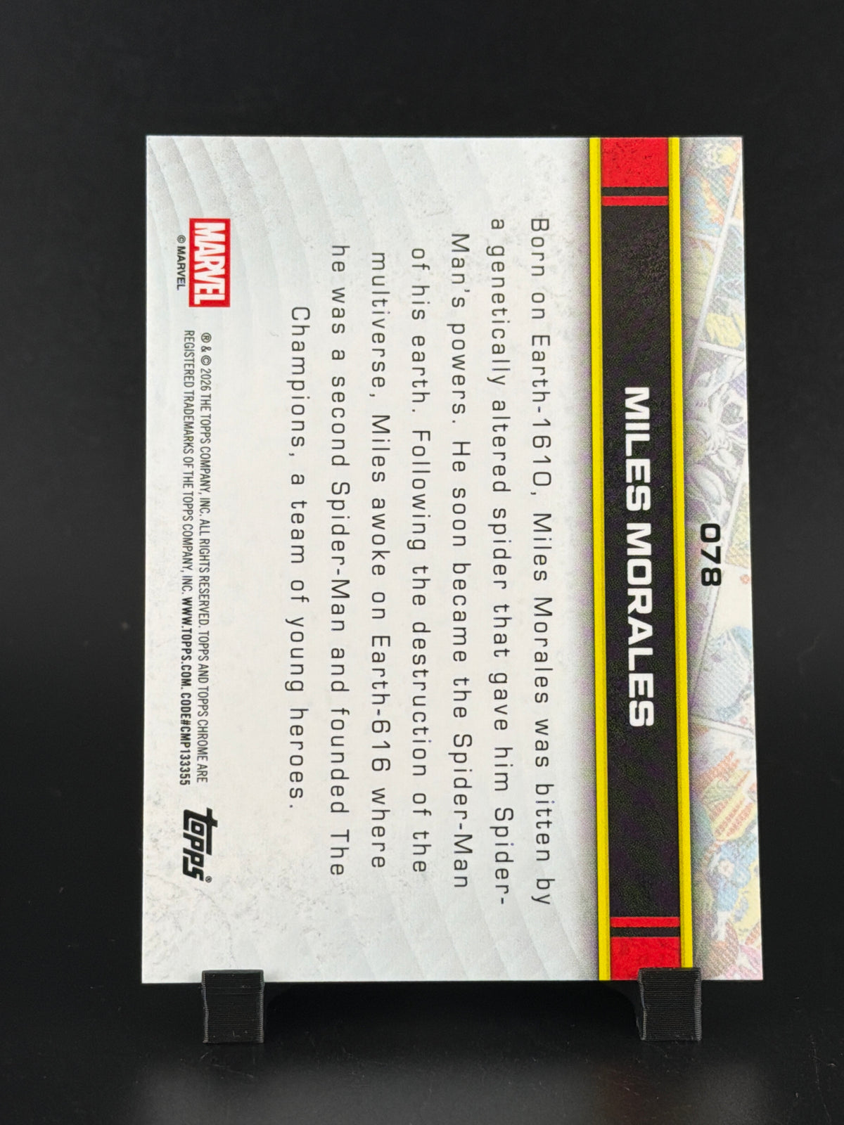 2024 Topps Chrome Marvel Miles Morales #078