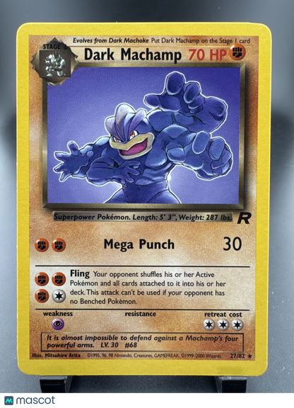 2000 Team Rocket Dark Machamp Rare #27/82