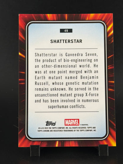 2025 Topps Chrome Marvel Shatterstar 62/62 #49