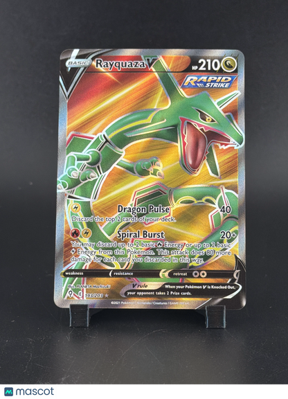 2021 Evolving Skies Rayquaza V Holo Ultra Rare UR FA #193/203