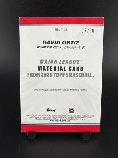 2026 Topps David Ortiz #MLM2-DO /50 Game-Used Memorabilia