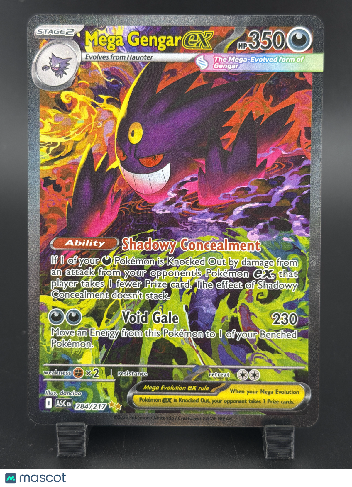 2026 Mega Evolution Ascended Heroes Mega Gengar EX Holo Secret Rare SAR #284/217