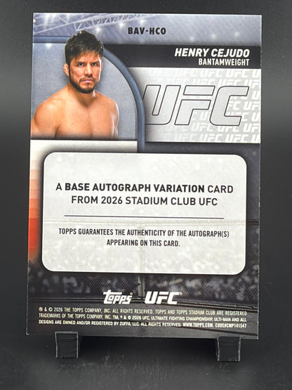 2026 Topps Stadium Club UFC Henry Cejudo #BAV-HCO /99