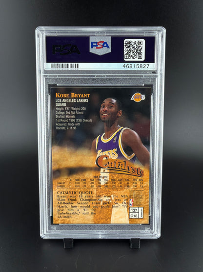 1997 Finest Kobe Bryant #137 W Coating PSA 9