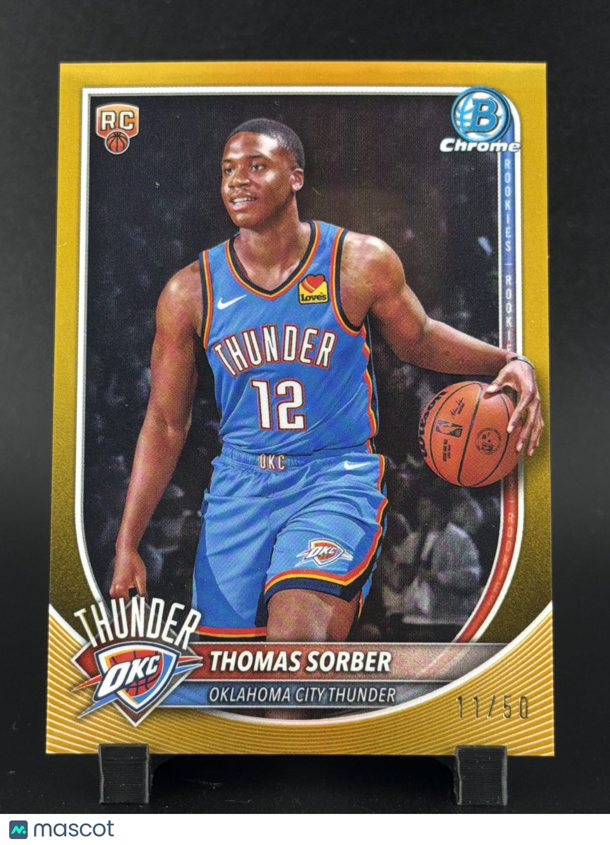 2025 Topps Bowman Chrome Thomas Sorber #BCV-15 Gold /50 RC