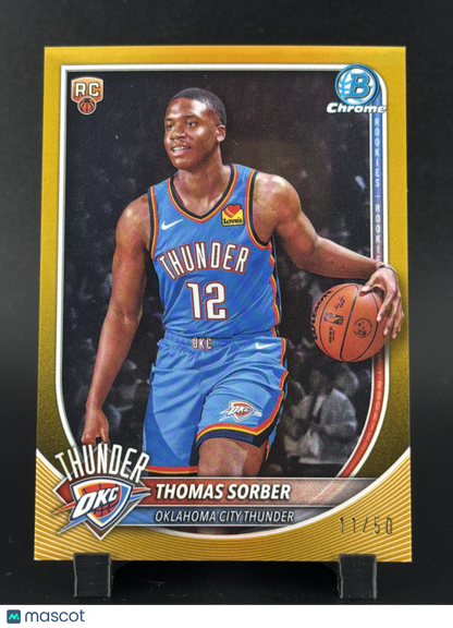2025 Topps Bowman Chrome Thomas Sorber #BCV-15 Gold /50 RC