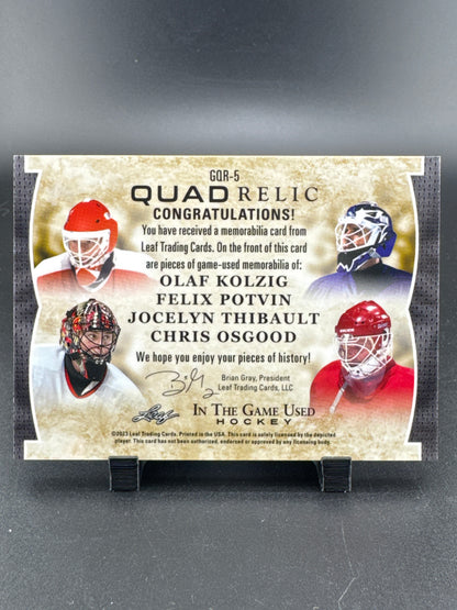 2023 Game Used Hockey Olaf Kolzig Chris Osgood Felix Potvin Jocelyn Thibault
